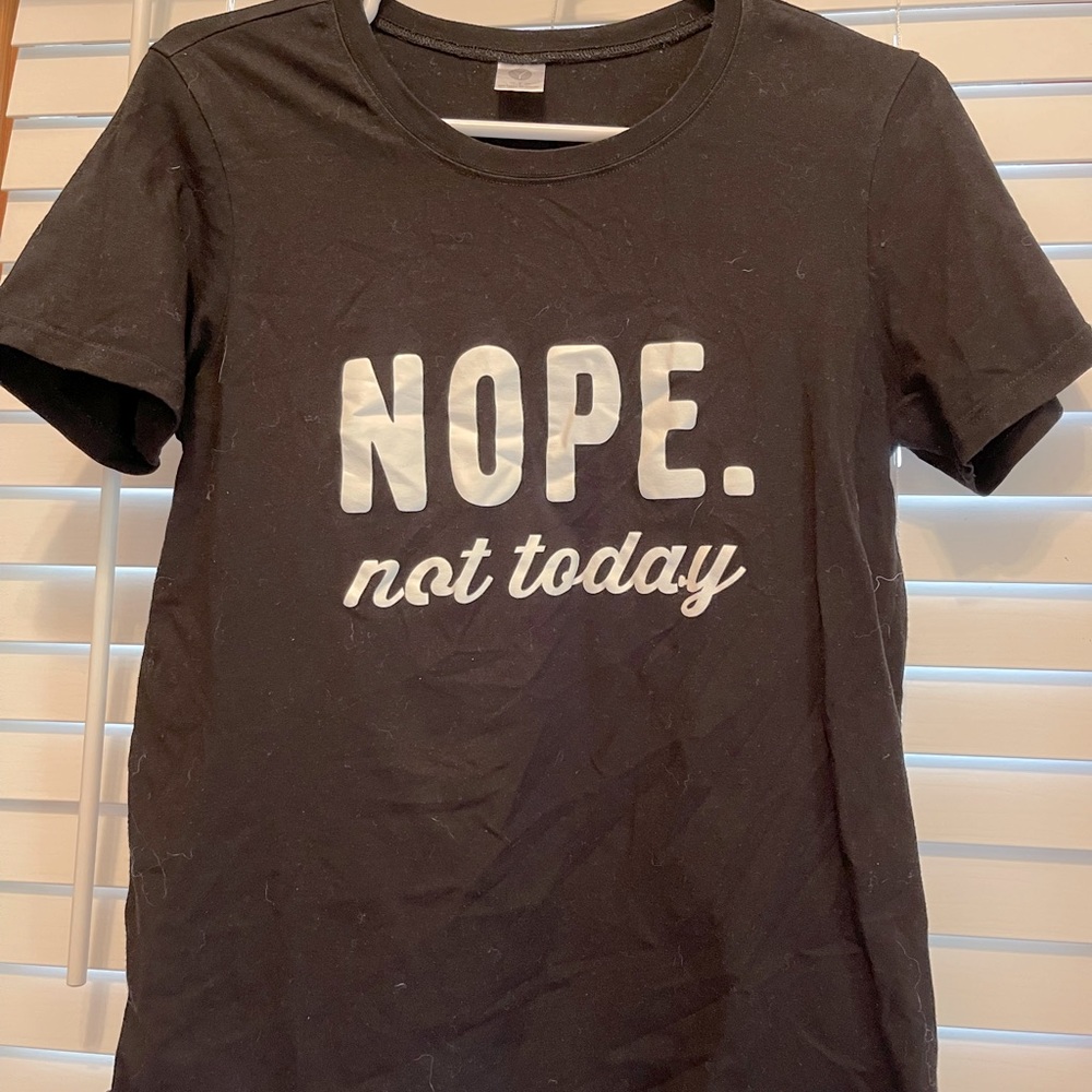 Black “Not Today” tee